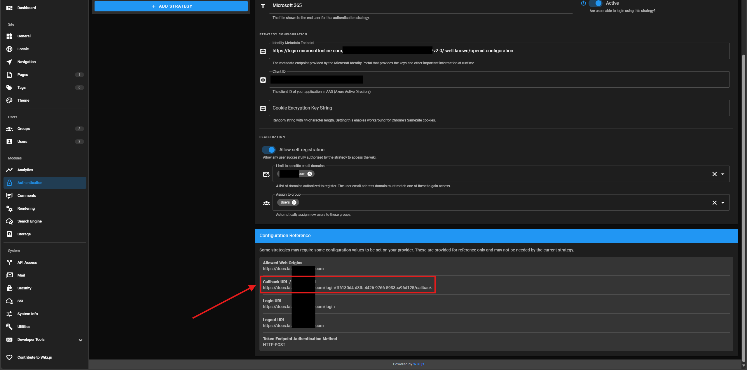 Configuring SSO to Entra ID - the Configuration Reference in the Entra Admin Center